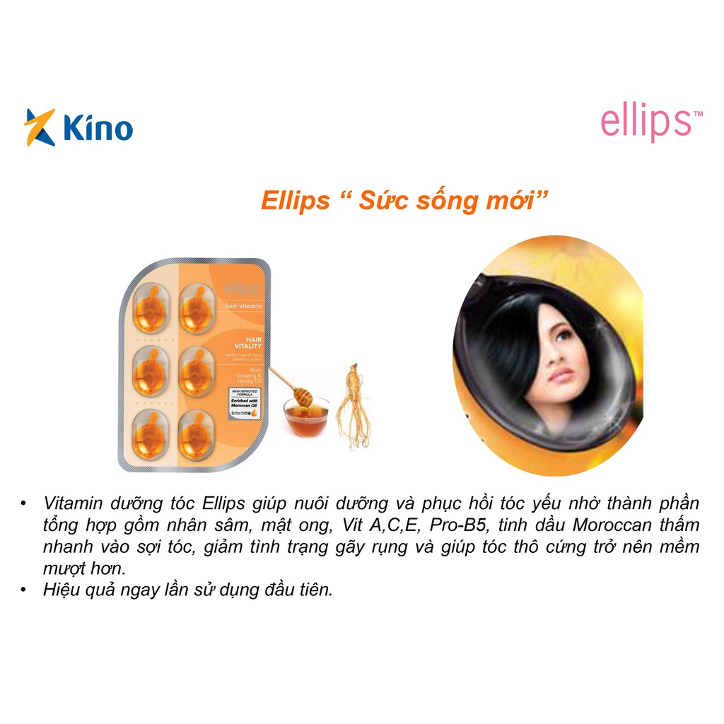 Viên dưỡng tóc Ellips hủ 50 viên - Serum chăm sóc, phục hồi tóc óng mượt với thành phần vitamin và tinh dầu tự nhiên