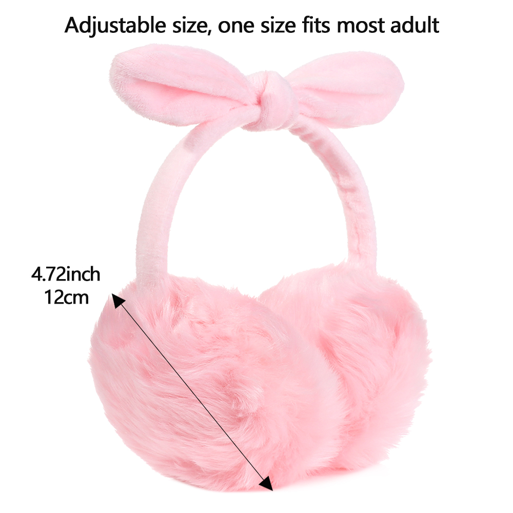 (Hàng Mới Về) Bông Chụp Tai Giữ Ấm Hình Nơ Chất Liệu Nhung Dày Dặn Cho Nữ