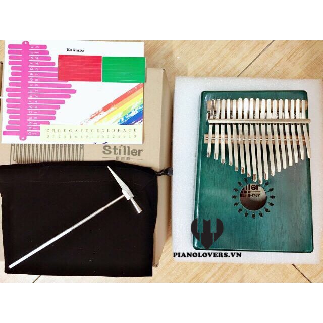 Đàn Kalimba cao cấp gỗ xanh lá trơn Stiller 17 phím - Thumb Piano 17 keys - HÀNG CÓ SẴN