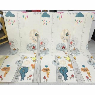 Thảm xốp XPE phủ Silicon chống thấm in 2 mặt gấp gọn