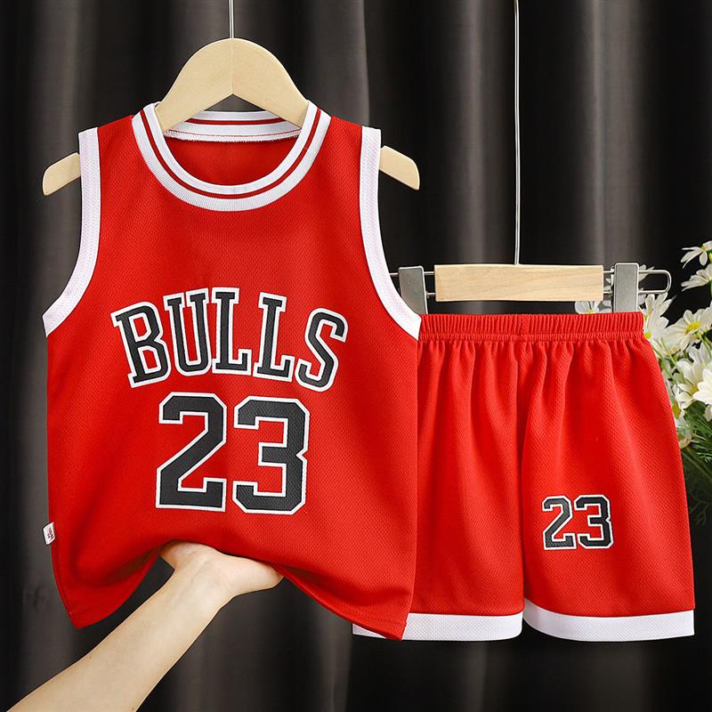 Bộ Đồ Thể Thao Áo Ba Lỗ Quần Short Bóng Rổ Thời Trang Mùa Hè Dành Cho Bé 3.26