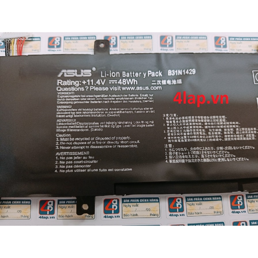 Thay Pin Laptop Asus A501 A501LX K501 K501LX K501UX K501UB K501L K501U B31N1429 Original 48Wh