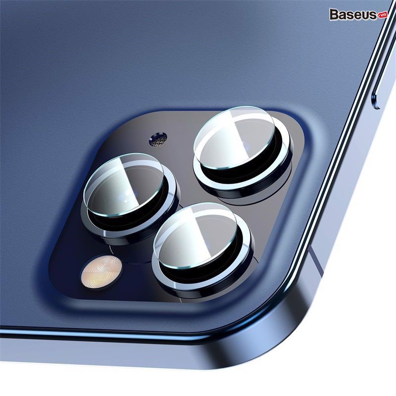 Bộ kính cường lực chống trầy Camera Baseus Gem Camera Lens Protective Film dùng cho iPhone 12 Series