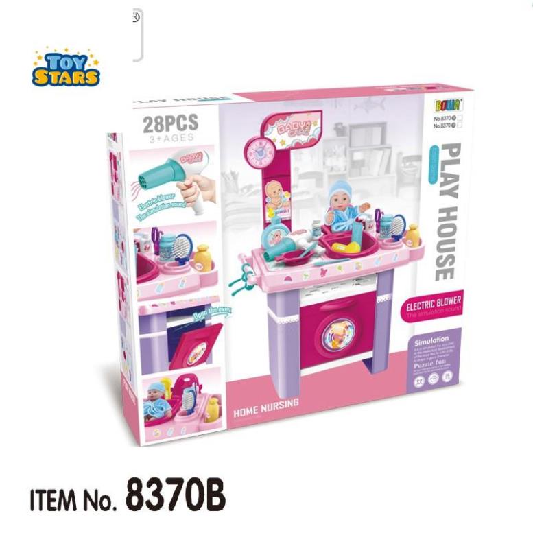 Hot Trò chơi Chăm sóc em bé 28 chi tiết, có nhạc Bowa Toyscity 8370B Phát triển cho bé