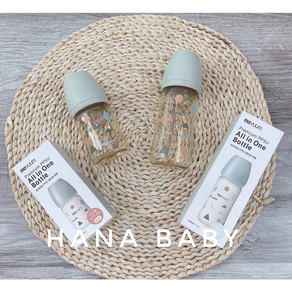 Bình sữa Moyuum 170ml -270ml họa tiết nội địa Hàn Quốc