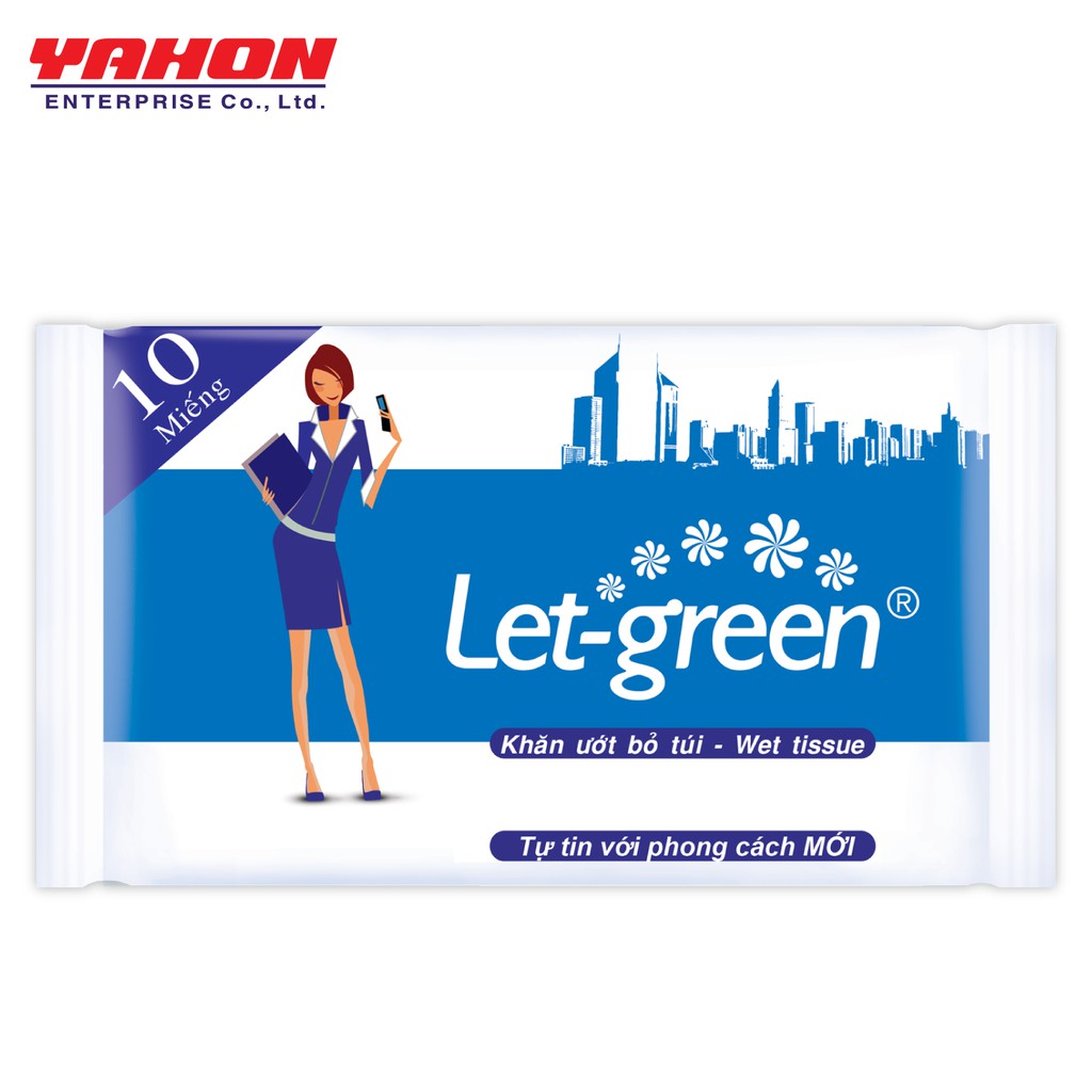 Combo 6 Gói Khăn Ướt Bỏ Túi Let-green (10 Tờ x 6)