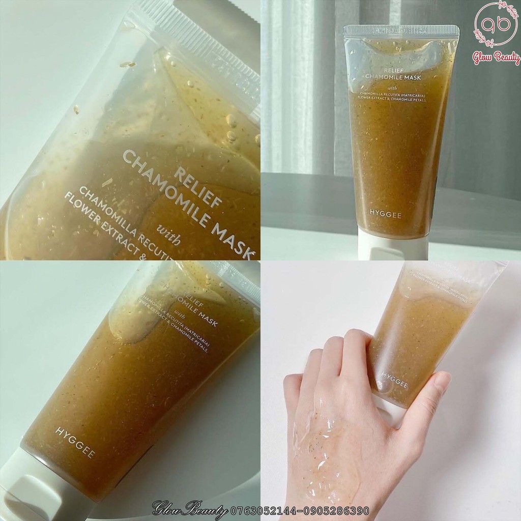 Mặt nạ cấp ẩm làm dịu sáng da chiết xuất cúc La Mã HYGGEE Relief Chamomile Mask 95ml
