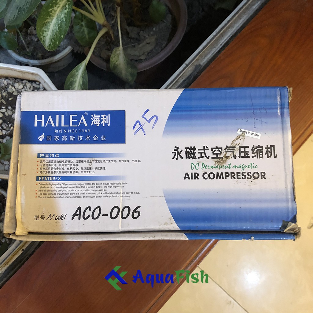 Máy Sủi Khí Oxy Hailea 55w (máy sủi chạy ắc quy 12v)
