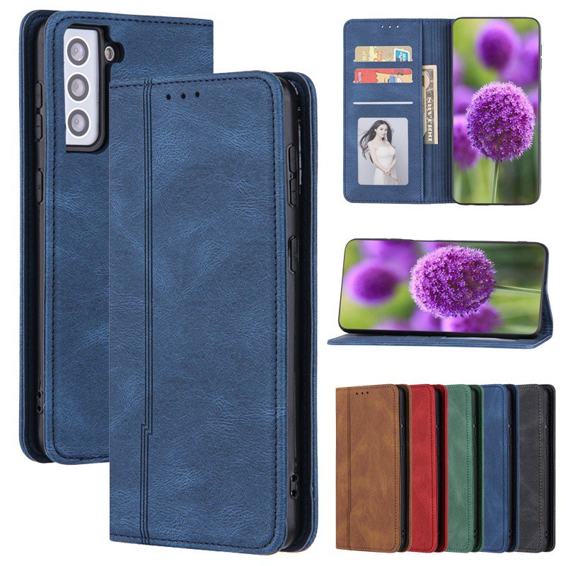 Mới Bao Da Điện Thoại Nắp Lật Nam Châm Có Ngăn Đựng Thẻ Cho For Iphone 6 6s 7 8 Plus X Xr Xs Max Se 2020 Giá Đỡ