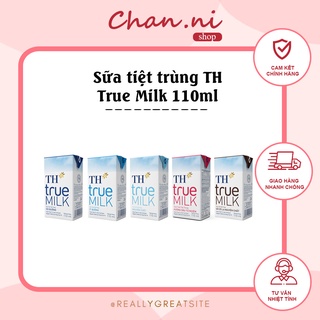 Lốc 4 hộp sữa tươi tiệt trùng TH True Milk 110ml