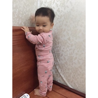 Bộ dài tay pekaboo cạp cao cho bé