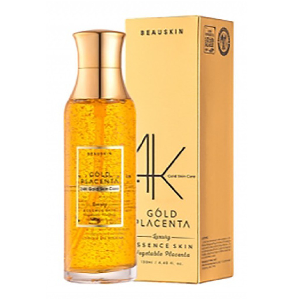 Nước Hoa Hồng BEAUSKIN Placenta Gold Luxury 24k Cung Cấp Dưỡng Ẩm, Se Khít Lỗ Chân Lông Dung Tích 130ml