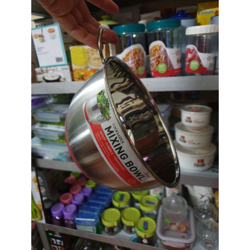 Tô Trộn Inox Có Quai Treo 18cm, 20cm, 24cm Lock&Lock MIX2182, MIX2202, MIX2242