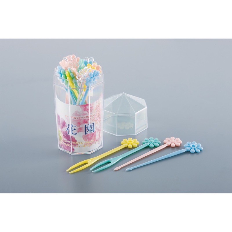 Hộp 20 nĩa ăn trái cây hình hoa hàng Nhật