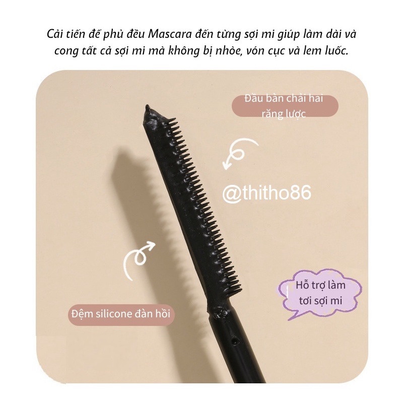 Chuốt Mi Mascara Làm Cong và Dài Mi Không Lem WODWOD Light Silk Curl W913