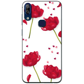 Ốp lưng Vsmart Active 1, Active 1 Plus, Active 3 in hình Hoa đỏ trắng