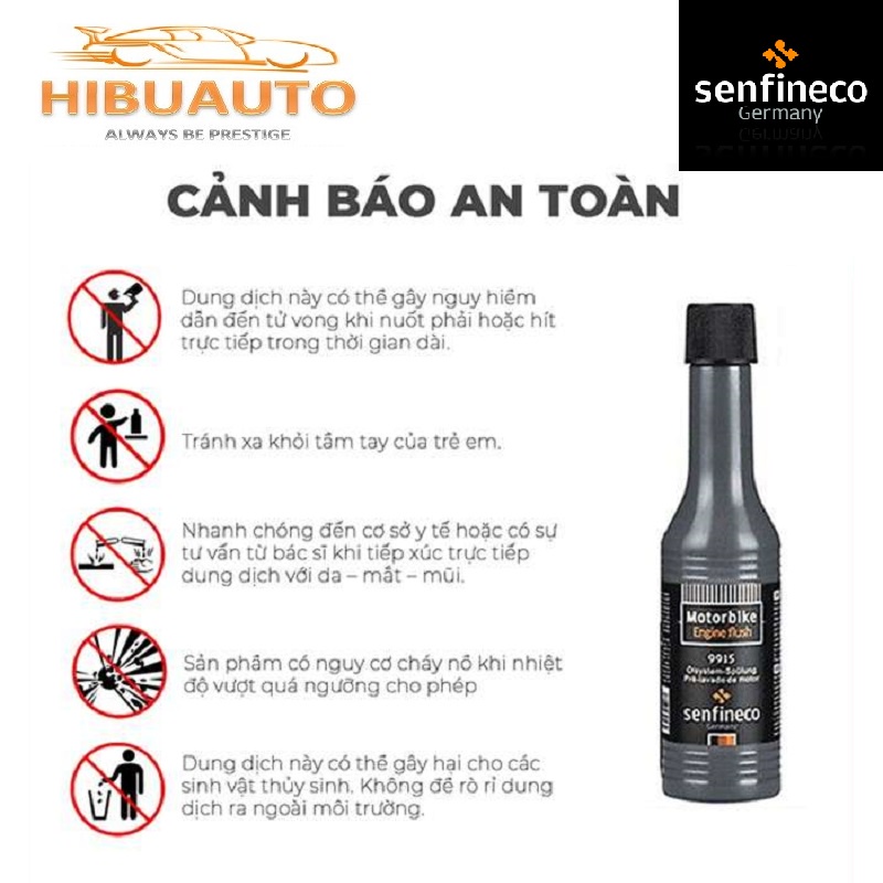 Dung Dịch Súc Rửa Động Cơ Xe Máy SENFINECO 9915 100ML Motorbike Engine Flush | HIBUCENTER