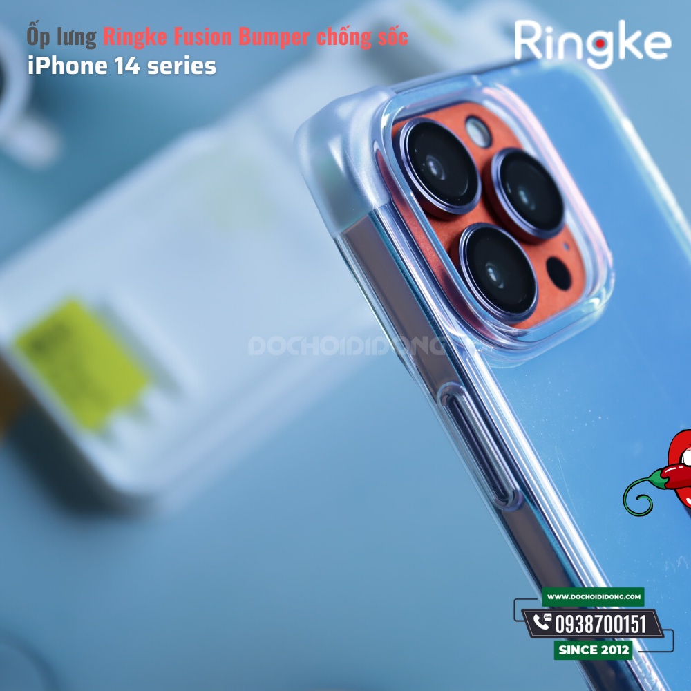[Tặng skin ngẫu nhiên] Ốp Lưng IPhone 14 Pro Max ( 14 , 14 Plus, 14 Pro ) Ringke Fusion Bumper Chống Sốc Hàn Quốc