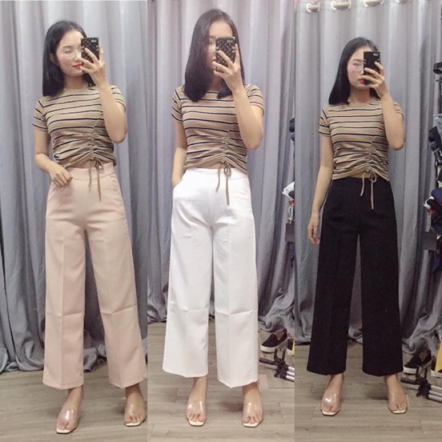 Quần ống suông ảnh thật