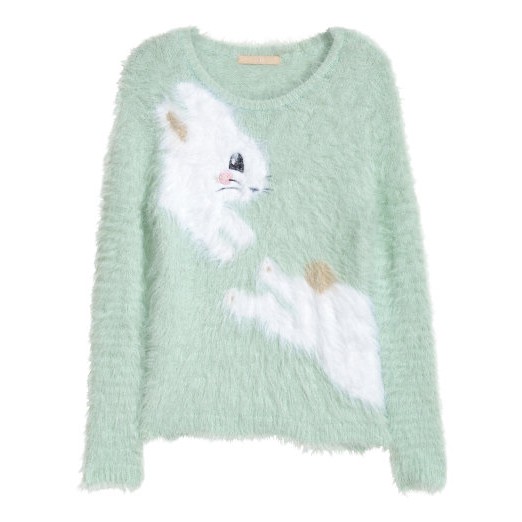 Áo len lông bé gái