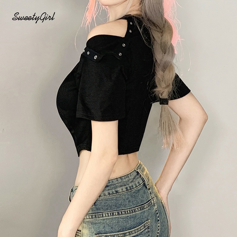 Áo Thun Tay Ngắn Cổ Tròn In Chữ Và Bướm Thời Trang 2022 Dành Cho Nữ