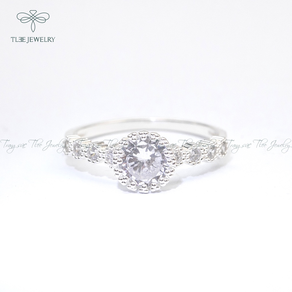 Nhẫn bạc nữ TLEE Grace Prince lấp lánh xinh xắn NCJ A0102