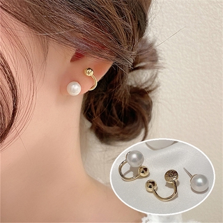 Bông tai mạ bạc 925 đính ngọc trai thời trang Hàn Quốc sang trọng