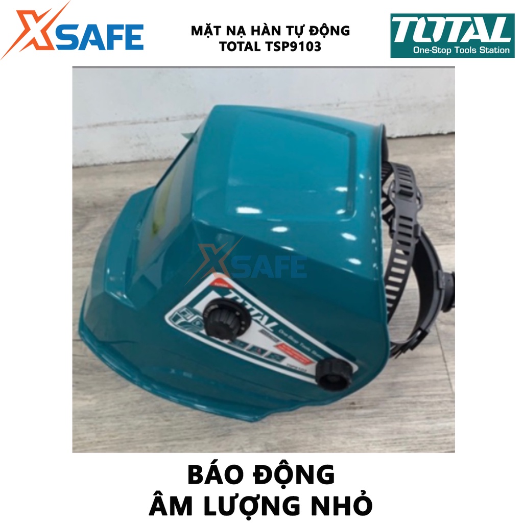 Mặt nạ hàn điện tử TOTAL TSP9103  Vùng quan sát 98x43mm, bảo vệ khỏi tia sáng, tia lửa có hại