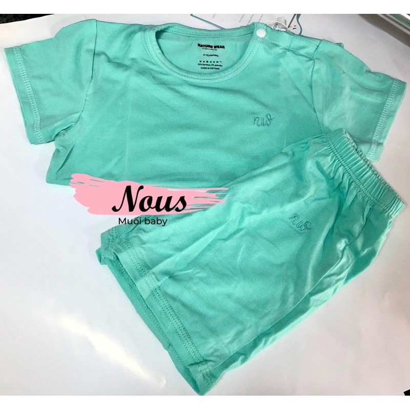 thanh lý size to Bộ quần áo cài vai cộc tay cho bé Nature Ưear từ 2-3y và 3-4y