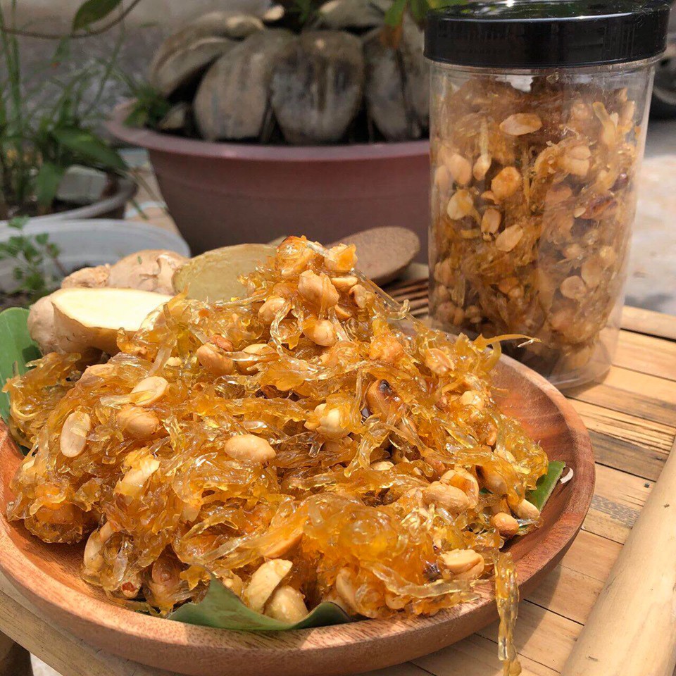 [FREESHIP] HỘP GỪNG SỢI DẺO MÈ NGÀO ĐẬU PHỘNG 300G CM