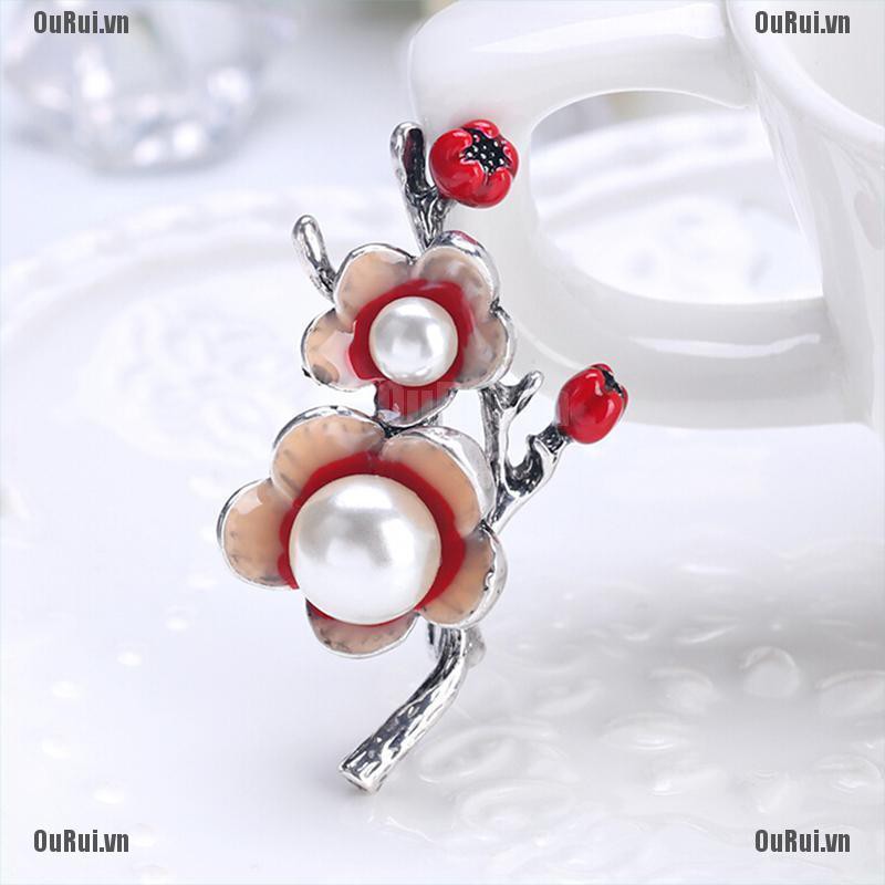 Ghim Cài Áo Hình Hoa Đính Ngọc Trai Nhân Tạo Thời Trang