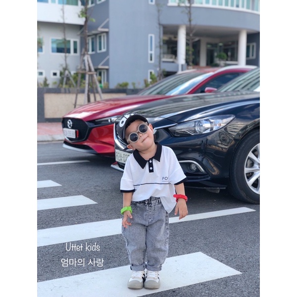 ÁO THUN CỔ POLO CHO BÉ GÁI VÀ BÉ TRAI 235 SIZE 80 ĐẾN 120