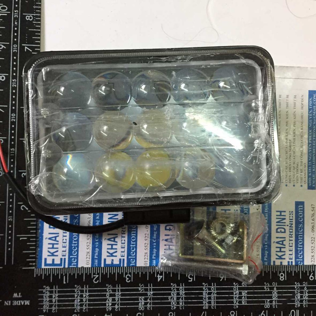 led trợ sáng xe tải 45W, mặt kính 4D kde2356