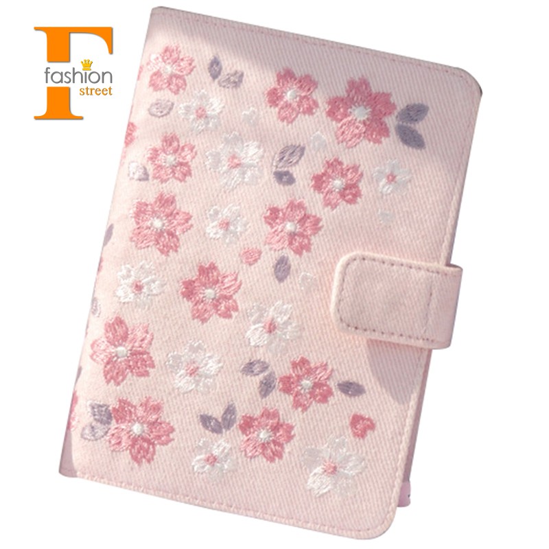 【FS】A6 Sakura Theme Floral Diary Book Cover Set Embroidery Notebook Book #8