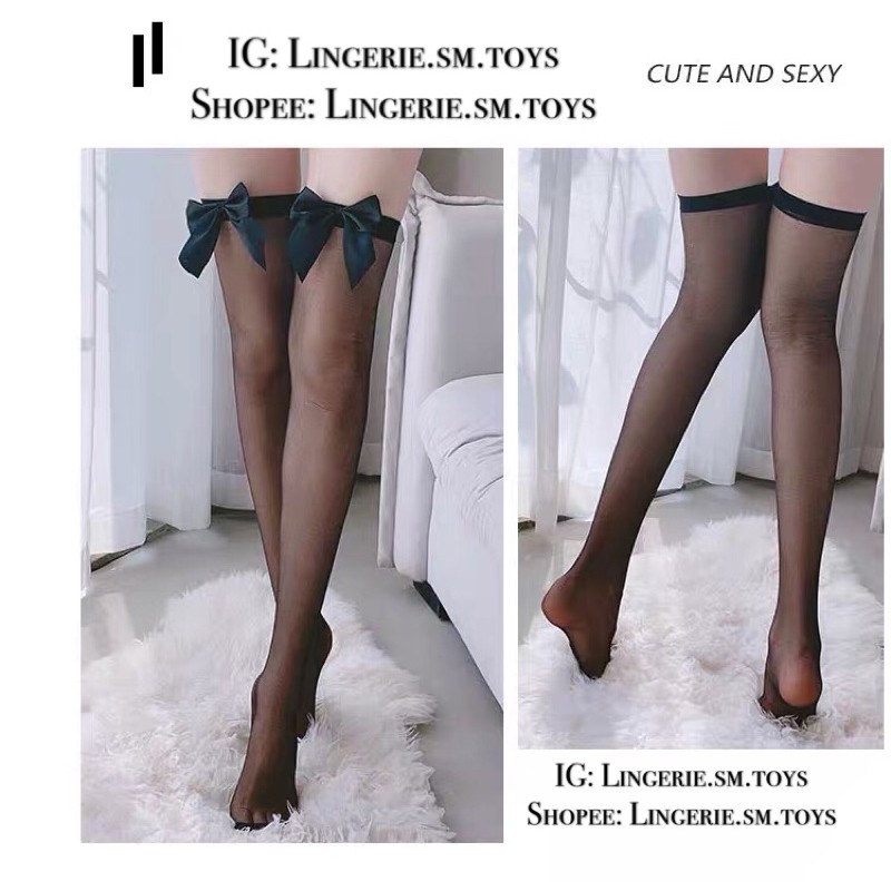Tất Chân Lụa/Lưới Gắn Nơ  Dễ Thương / Sexy