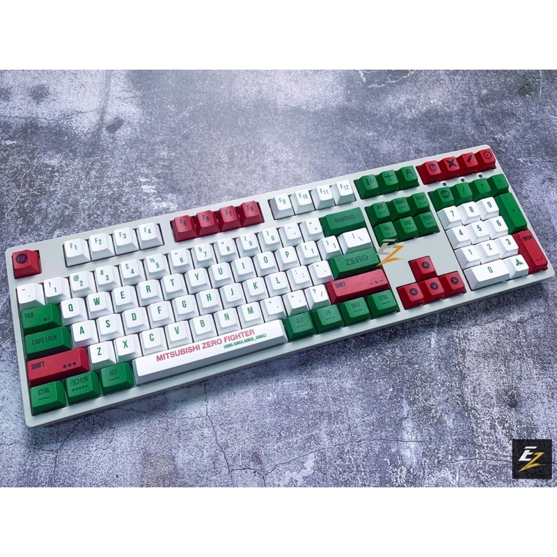 [Mã 267ELSALE hoàn 7% đơn 300K] Keycap MITSUBISHI ZERO FIGHTER 108 phím