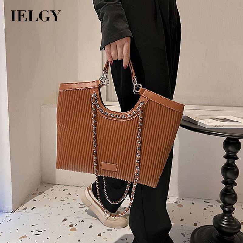 Túi tote đeo vai IELGY cỡ lớn phong cách retro thời trang cho nữ