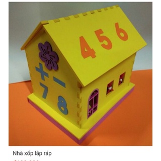 Nhà xốp lắp ráp mầm non giá 75K (sale 45K hơi trầy)