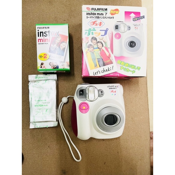 Máy chụp ảnh lấy liền Fujifilm Instax Mini 7 Cheki tặng kèm pin tiểu AA và 1 hộp film 10 tấm date 2024