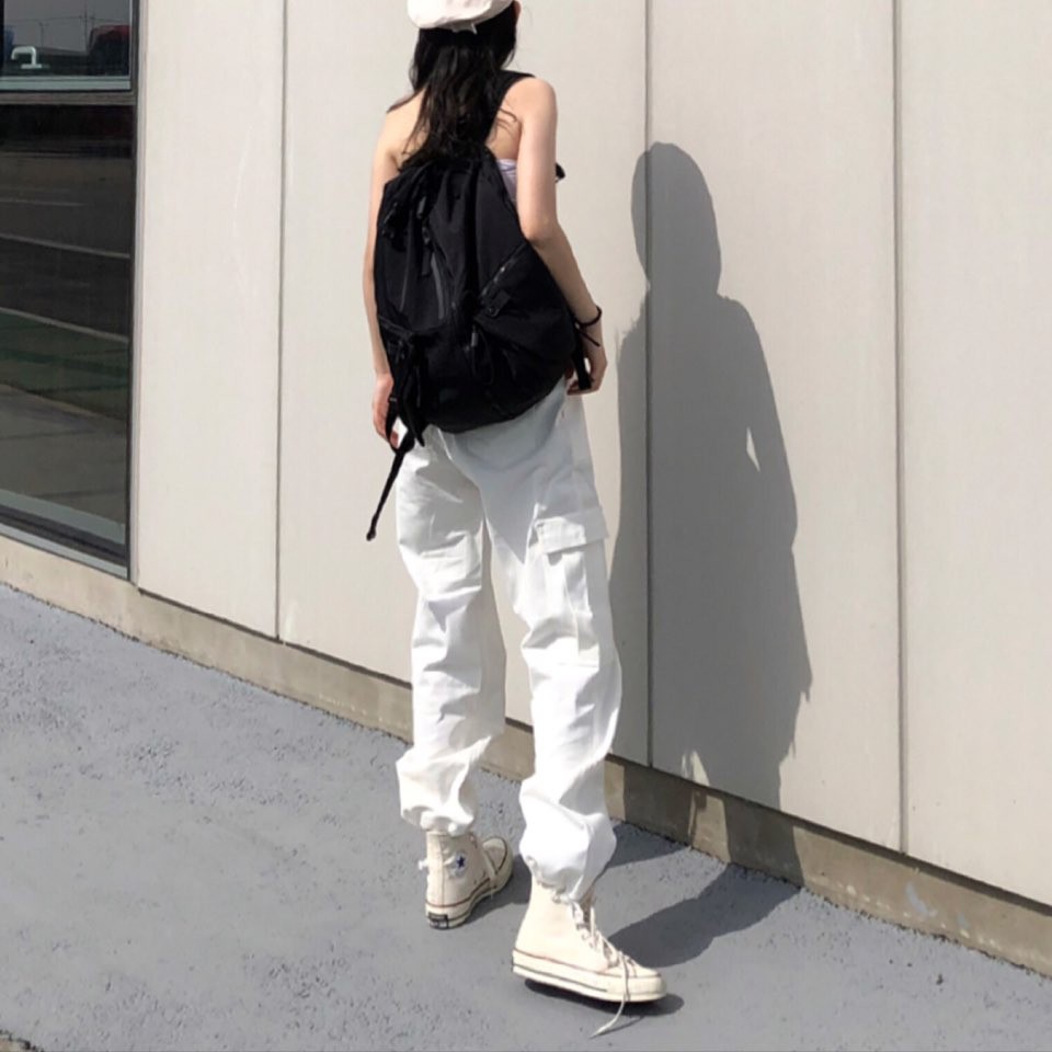 Quần Kaki Ghost Horse Girl Korea Phong Cách Harajuku Hàng Nhập Quảng Châu
