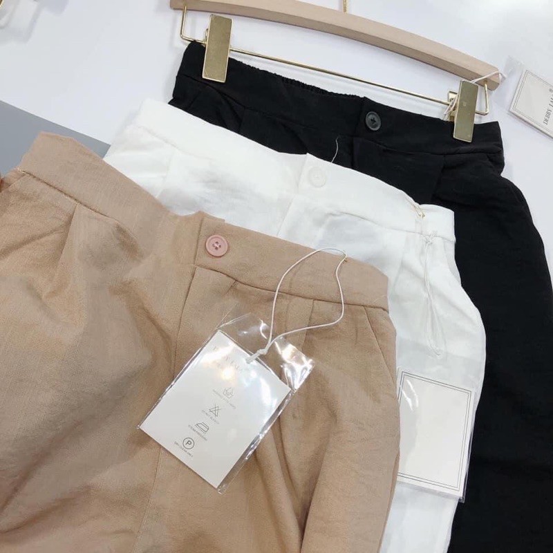 Quần ống rộng lưng chun chất đũi siêu hót