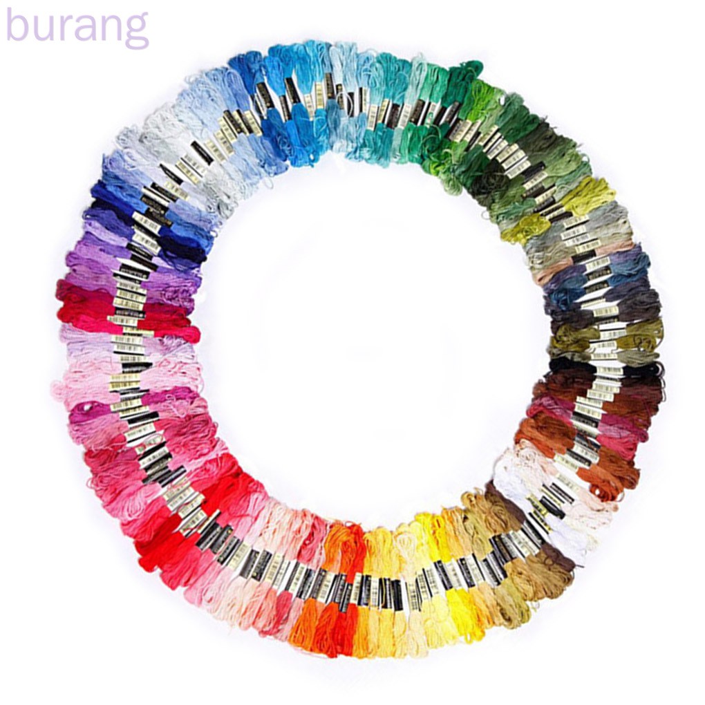 Bộ 50 chỉ cotton thêu 6 cọng màu ngẫu nhiên cho thêu tranh chữ thập