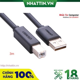 Cáp máy in usb 3m ugreen ug-10351 đầu cáp mạ vàng chính hãng
