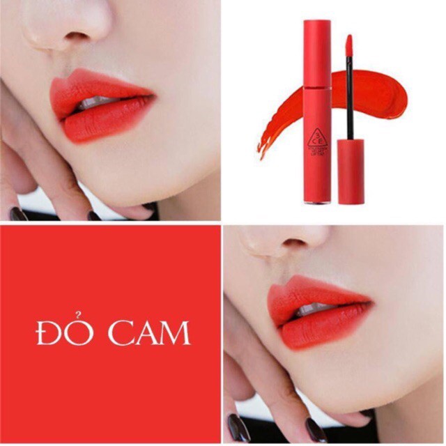 Son Kem Lì 3CE Velvet Lip Tint #Childlike (màu Đỏ Cam) Chính hãng