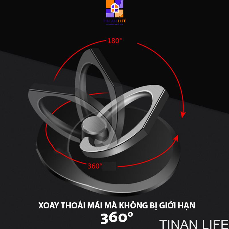 Giá đỡ dạng vòng nhẫn xoay 360°, Giá đỡ điện thoại di động hợp kim sang trọng