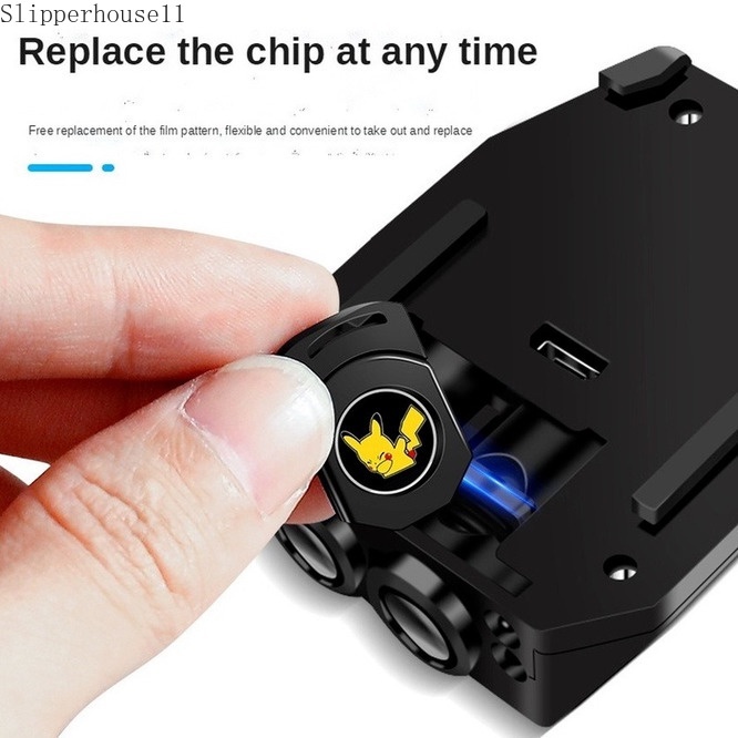 Đèn cob led usb laser chiếu sáng logo hình pikachu không dây nối màn hình tiện dụng cho cửa sổ xe hơi