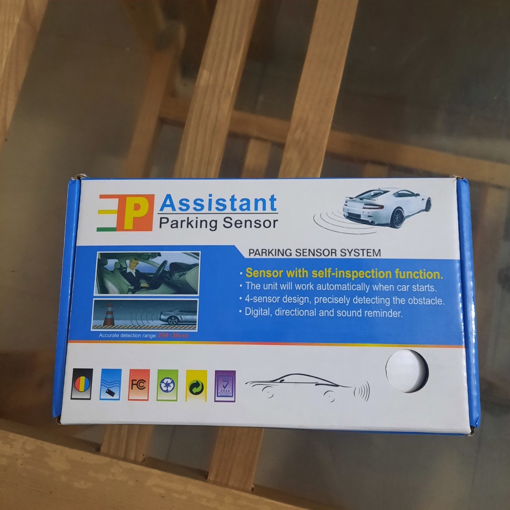 Bộ cảm biến lùi, báo lùi 4 mắt ASSISTANT  cảnh báo va chạm cho xe ô tô