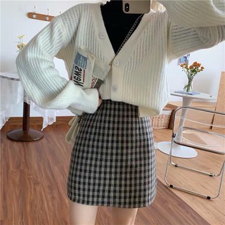 CHÂN VÁY CA RÔ HÀN QUỐC/ảnh thật