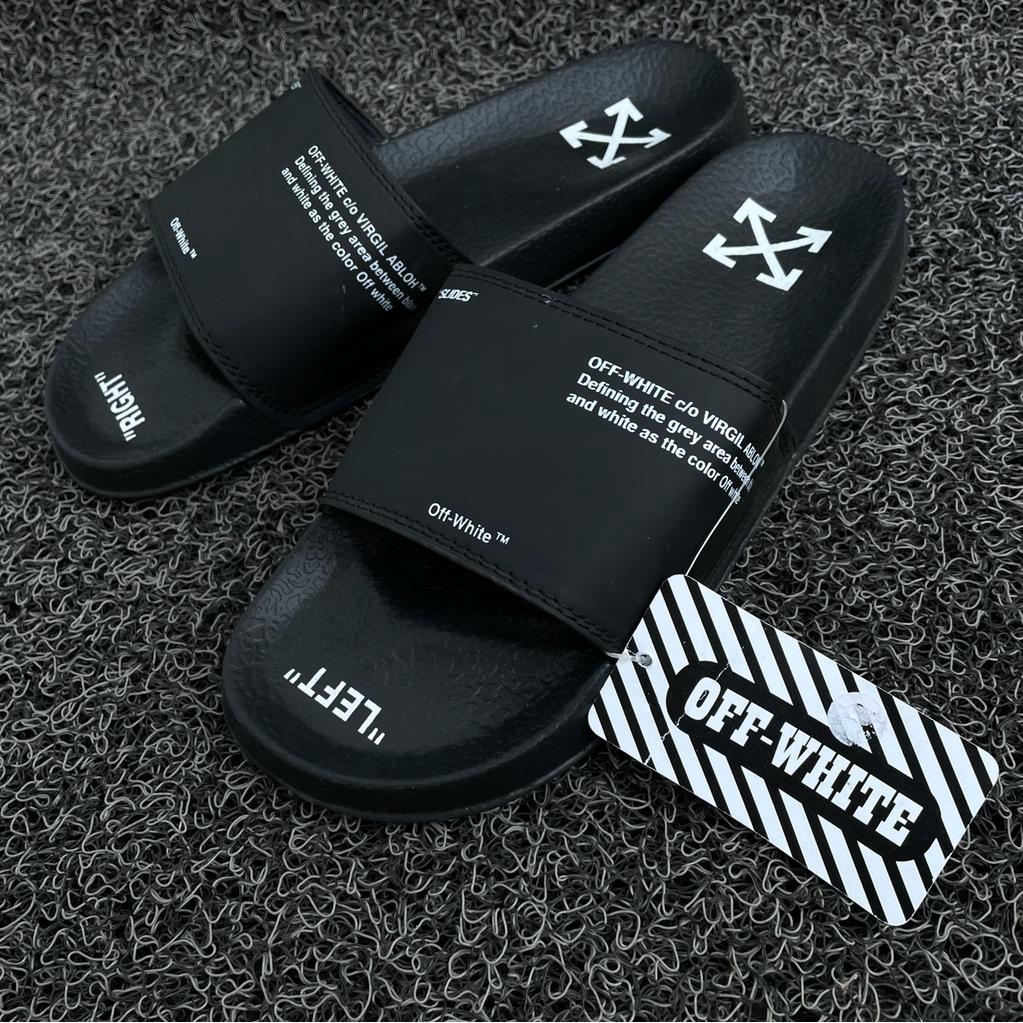 OFF-WHITE Giày Sandal Nam Màu Trắng Đen Thời Trang