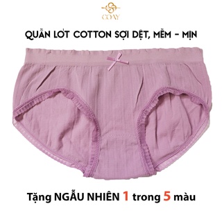 Quần lót nữ cotton COAY sợi dệt, chip cao cấp, sợi dệt mềm mịn